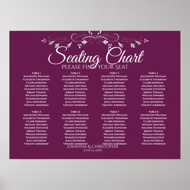 Poster Gráfico Simples de Casamento de Casamento Roxo do  (Frente)