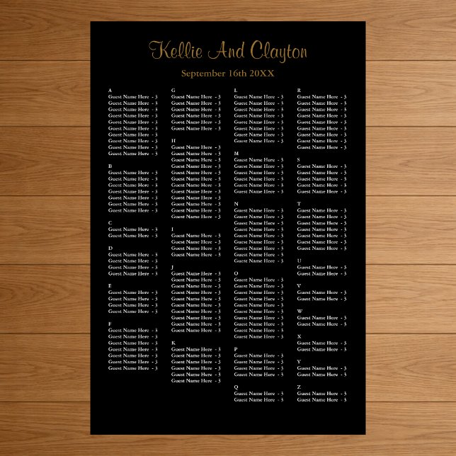 Poster Gráfico Simples de Casamento Preto (Criador carregado)