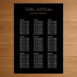 Poster Gráfico Simples de Casamento Preto