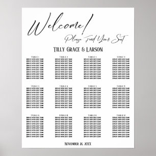 Poster Gráfico simples de Recepção de casamento de escrit