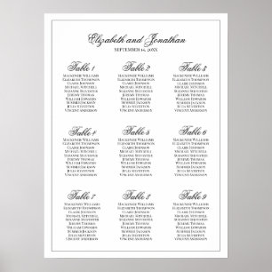 Poster Gráfico Simples Elegance 9 Mesa Casamento