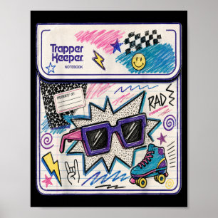 Poster Gráficos com Vibes de Doodle Escolar dos Anos 90 R