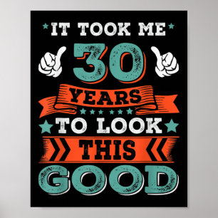 Poster Gráficos De aniversário de 30 anos com 30 Anos De 