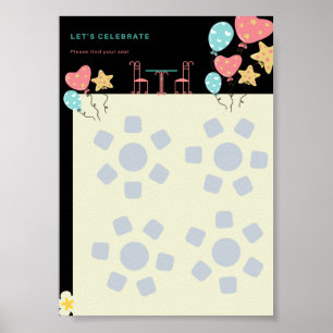 Poster Gráficos de assentos
