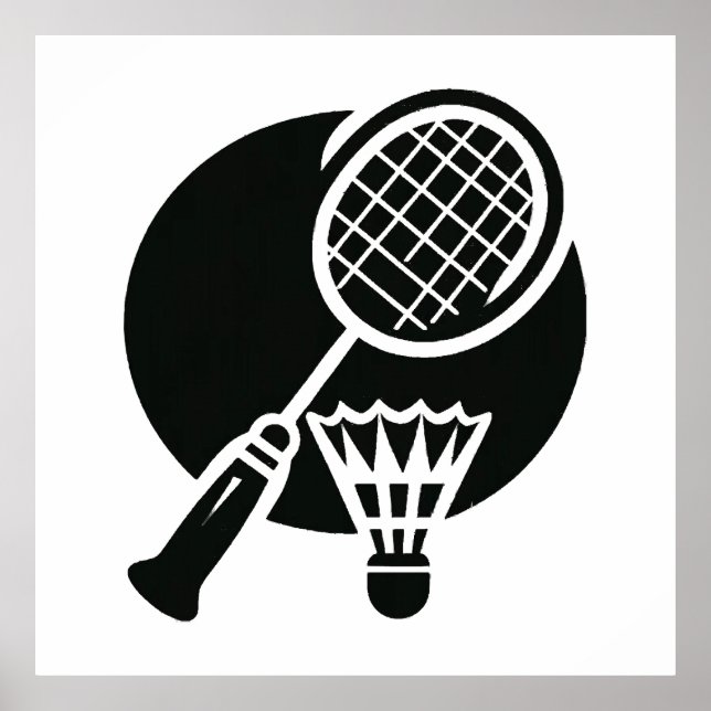 Poster Gráficos de Badminton (Frente)