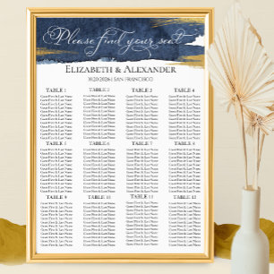 Poster Gráficos de Casamento   12 Mesa azul