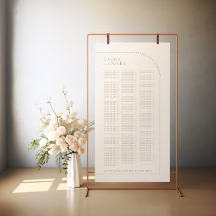 Poster Gráficos de Casamento Alfabético de Arcos Modernos