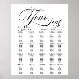 Poster Gráficos de Casamento Elegante