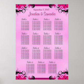 Pôster Gráficos de Mesa Light Fuschia Wedding 15