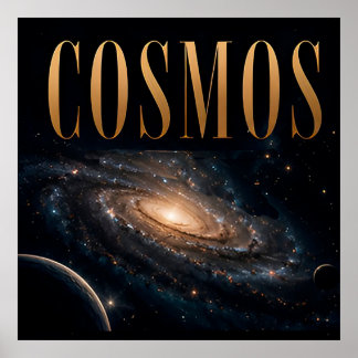 Poster Gráficos Editoriais de Luxo Espacial Cosmos