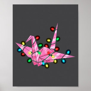 Poster Gráficos Engraçados de Natal com Origami para Aman
