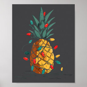 Poster Gráficos engraçados de Natal Luzes Amante
