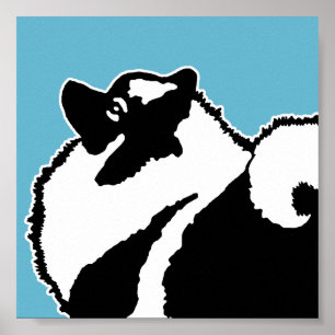 Poster Gráficos Keeshond - Arte de Cachorro Original