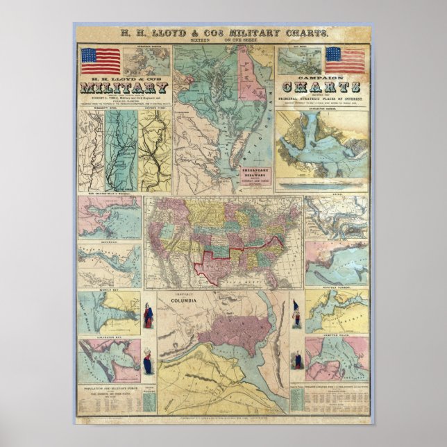 Pôster Gráficos Militares da Campanha HH Lloyd (Frente)