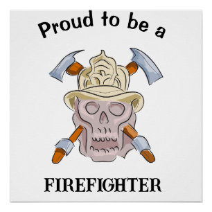 Pôster Gráficos personalizados do Firefighter