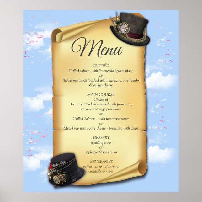 Poster Gráficos Steampunk sobre a Ilusão do Tempo (Frente)