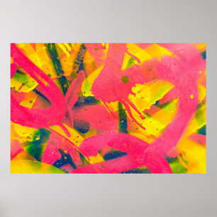 Poster Grafite colorido. Artarte de abstrato de encerrame