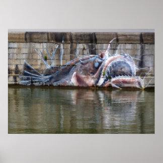 Pôster Grafite de Anglerfish Fantasy
