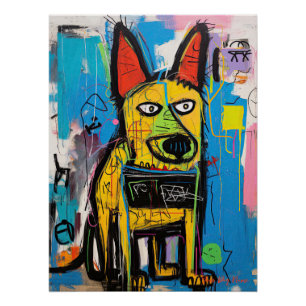 Pôster Grafite de Cachorro German shepherd 01 - Leonardo