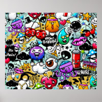 Grafite de Frutas e legumes malucos