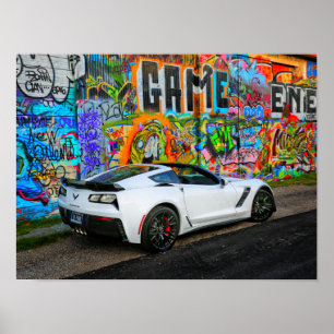 Poster grafite e Corvette Z06