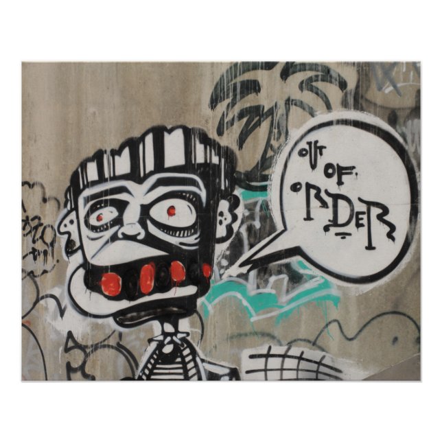 Pôster Grafite Fora De Ordem (Frente)