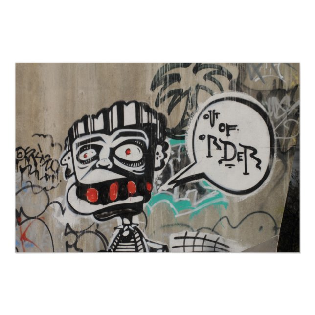 Pôster Grafite Fora De Ordem (Frente)