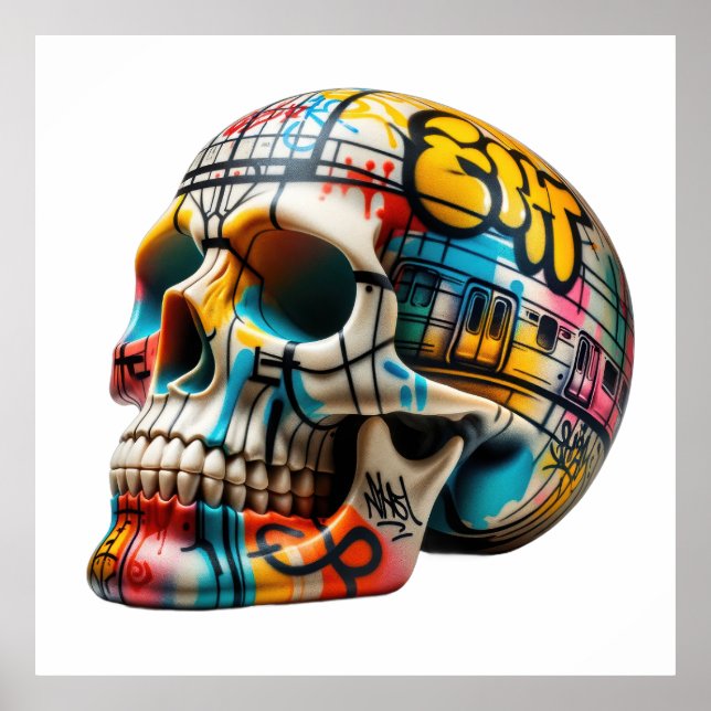 Poster Grafite Skull Art (Frente)