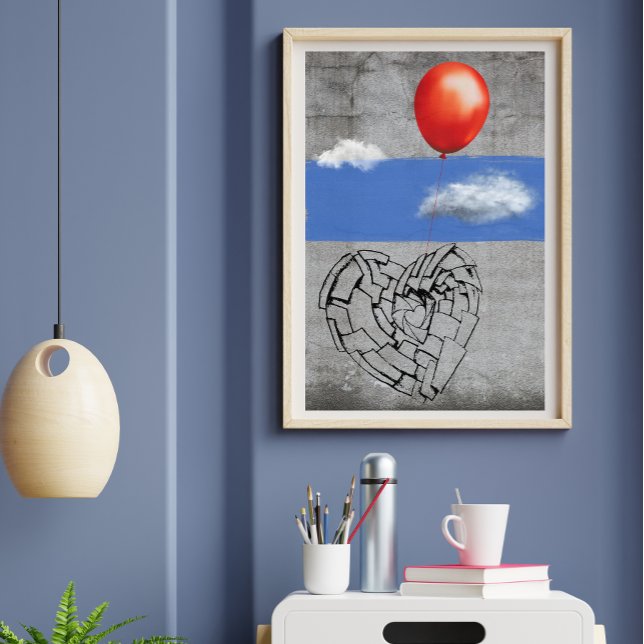 Poster Grafite Street Art Light-Heart Balon (Criador carregado)