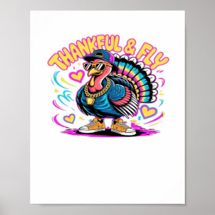 Poster Grafite Turquia Vibes - Arte de Cartoon Feliz e Vo