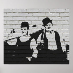Poster Grafite Whitewall Laurel Hardy