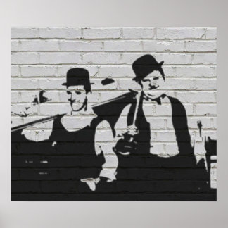 Poster Grafite Whitewall Laurel Hardy
