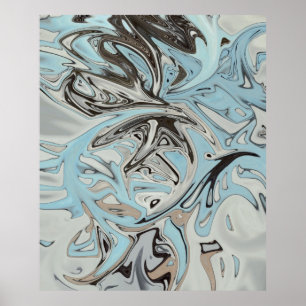 Poster grafites azuis