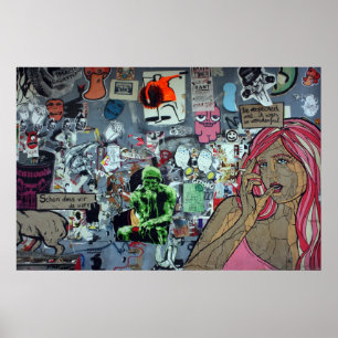 Poster Grafites, Berlim, Alemanha