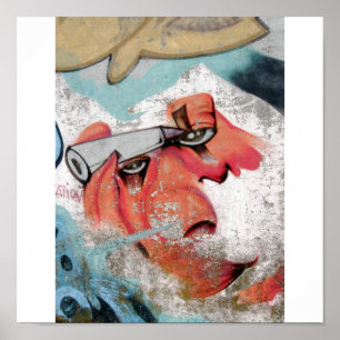 Pôster Grafites da cara do pastel