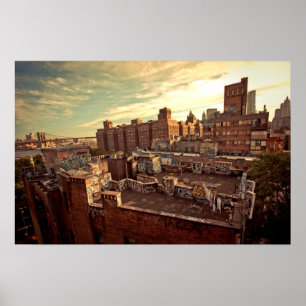 Poster Grafites do telhado de Chinatown