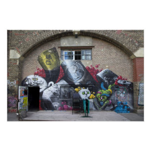Pôster Grafites em Stadtbahnbogen, Wien Österreich