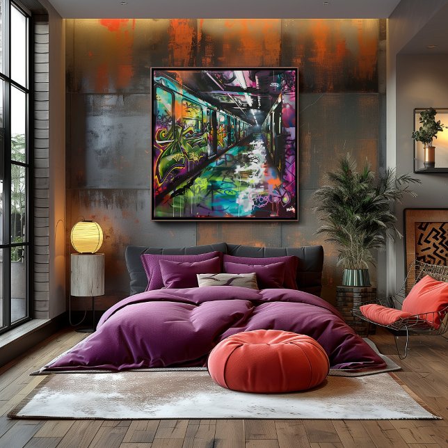 Pôster Grafiti Urbano: Arte en Movimiento en el Metro (Criador carregado)