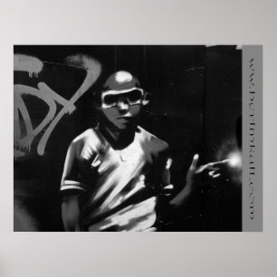 Pôster Grafitti Boy black