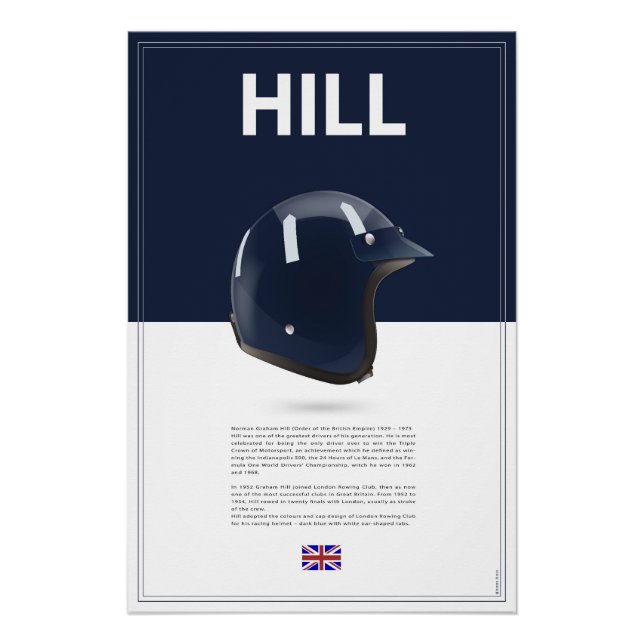 Pôster Graham Hill Helmet (Frente)