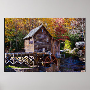 Poster Grain Mill, Babcock, Virgínia Ocidental