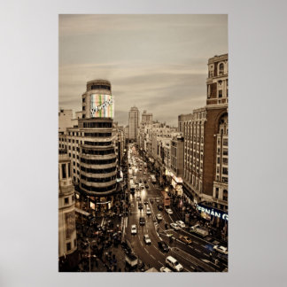 Pôster Gram Via de Madrid en España
