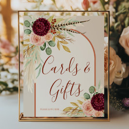 Poster Grama das Pampas Boho Rústico Cartão e Presente Te