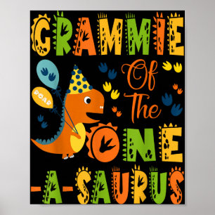 Poster Grammie Do Dinossauro primeiro aniversario De Um S