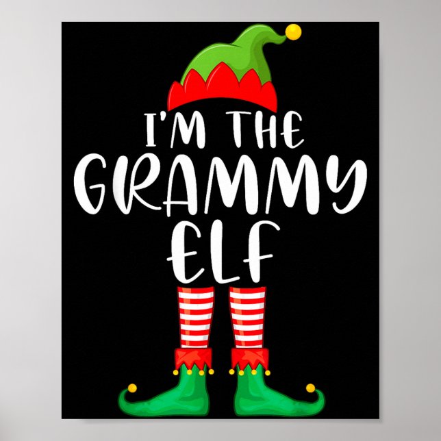 Poster Grammy Elf Matching Family Group Christmas Party P (Frente)