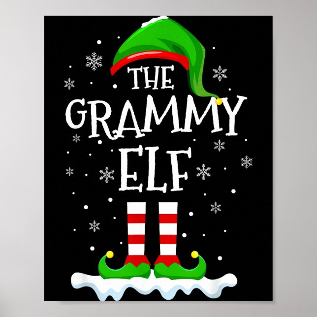 Poster Grammy Elf Squad Xmas Family Matching Group Christ (Frente)