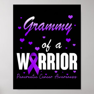 Poster Grammy of Câncer de pâncreas Warrior Ribbon Suppor