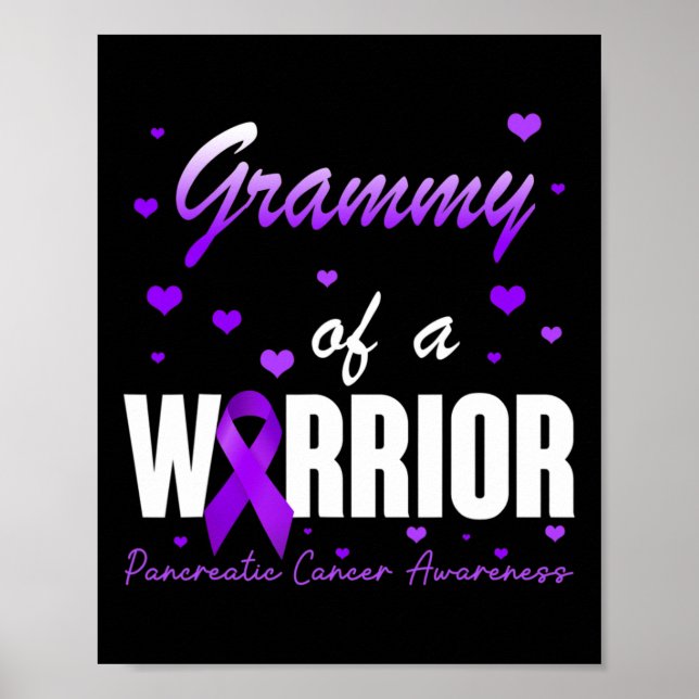 Poster Grammy of Câncer de pâncreas Warrior Ribbon Suppor (Frente)