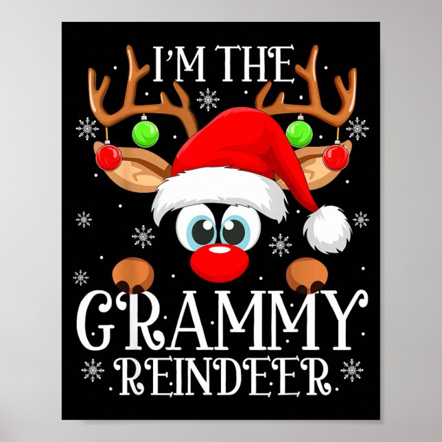 Poster Grammy Reindeer Christmas Family Matching Group Fu (Frente)