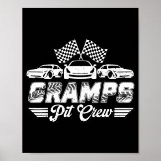 Poster Gramps Pit Crew Birthday Party Race Car Lover